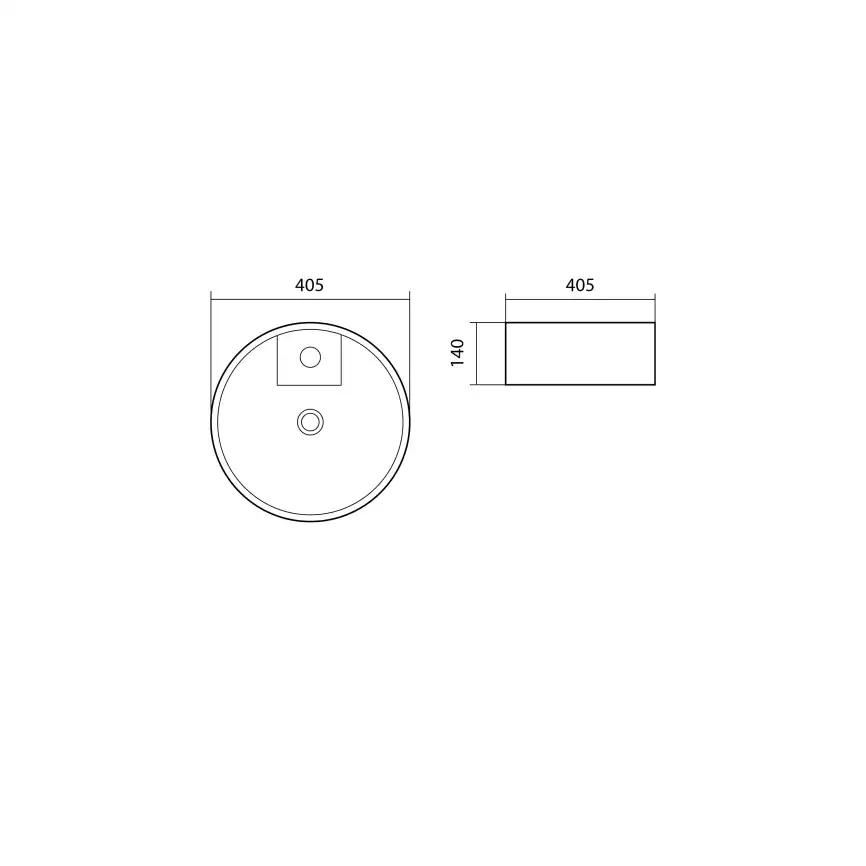 Раковина накладная Aquatek Европа 40,5х40,5х14 AQ5212-00, Белая фото 2