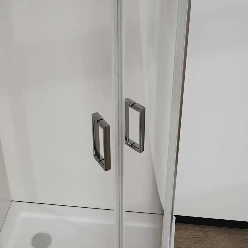 Душевой уголок Vincea City 80х80 VSQ-5CT800CL, дверь раздвижная, профиль хром, стекло прозрачное фото 2