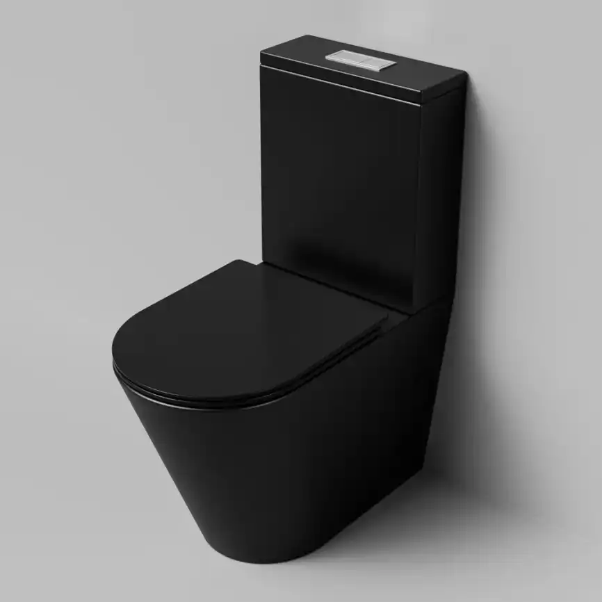 Напольный унитаз Grossman GR-4458BMSQ безободковый, смыв торнадо, Черный матовый фото 1