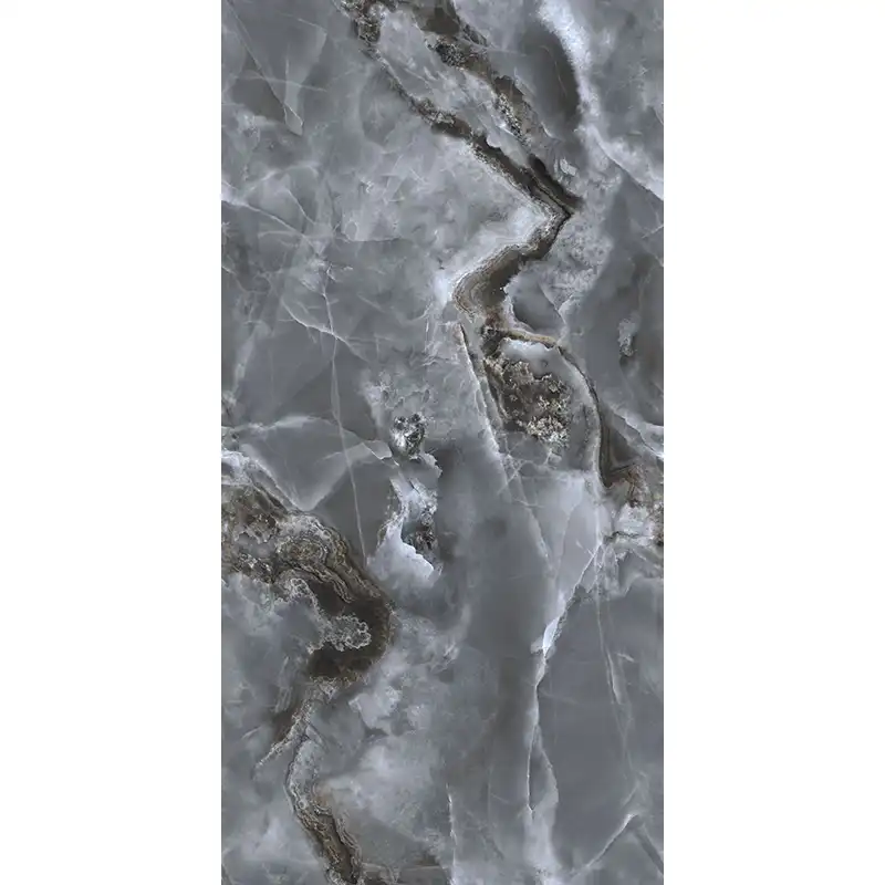 Керамогранит AVS Edonyx Black 60x120 полированный, черный фото 3