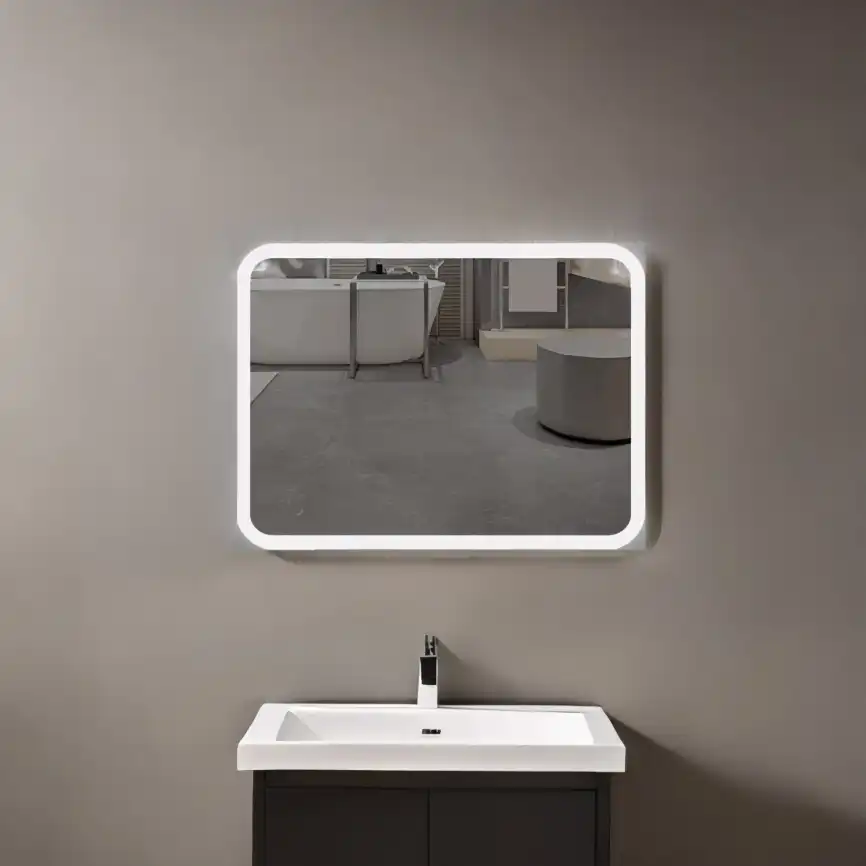 Зеркало с подсветкой AVS Байкал 100x80 см, антипар фото 4