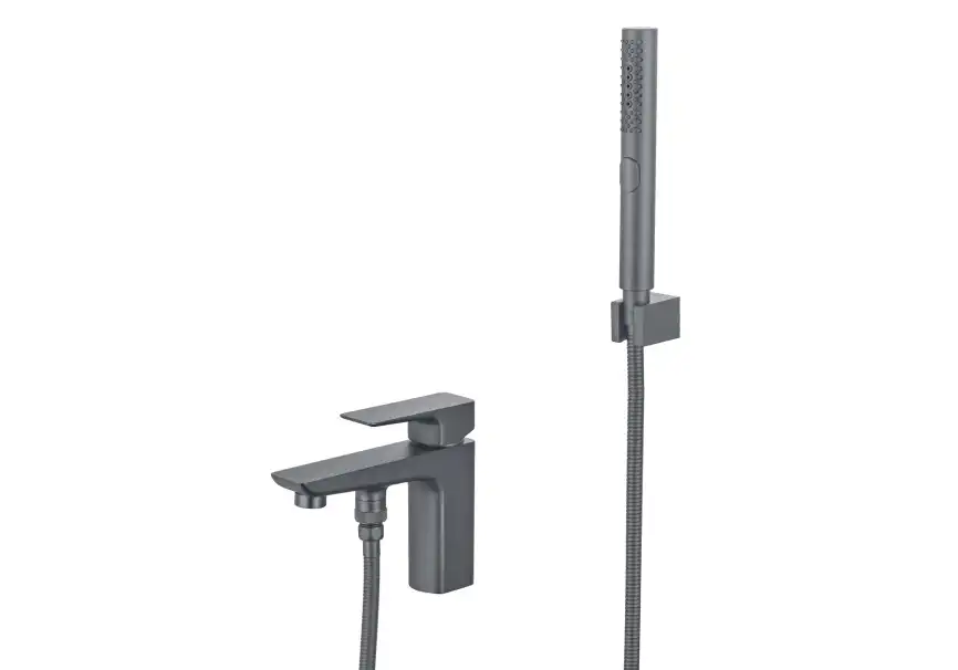 Смеситель на борт ванны Aquatek Вега AQ1044BGM, Оружейная сталь фото 3