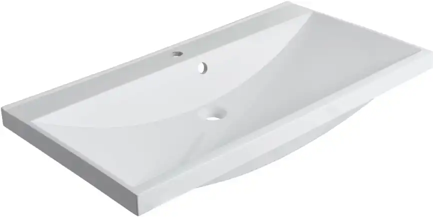Раковина Aquanet Нота 90 284114 прямоугольная, Белая глянцевая фото 5