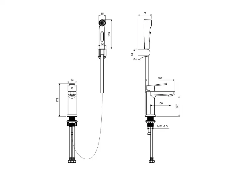 Смеситель для раковины Aquatek Лугано AQ1712CR, Хром фото 2