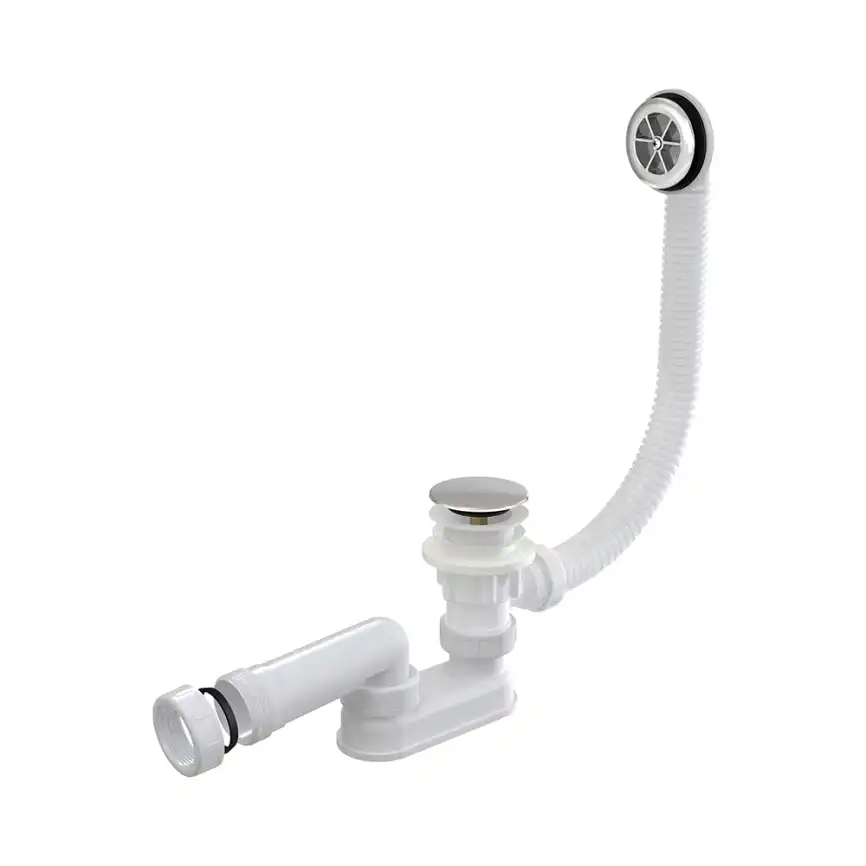 Слив-перелив для ванны AlcaPlast A505CRM, click/clack, Хром фото 1