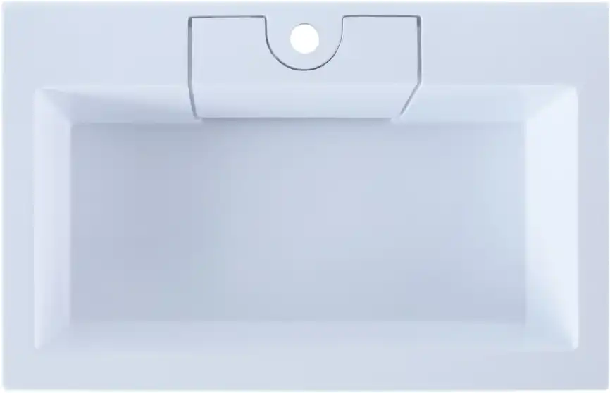 Раковина Aquanet Фортуна 70 182523 прямоугольная, Белая глянцевая фото 9