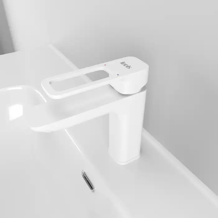 Смеситель для раковины IDDIS Slide SLIWT00i01  цвет, Матовый белый фото 2