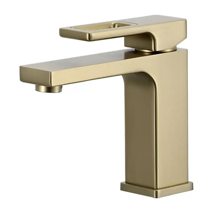 Смеситель для раковины Gappo G1017-3, Золото матовое фото 1