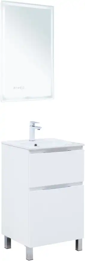 Тумба под раковину Aquanet Алвита New 50 напольная, белый матовый, 344131 фото 13