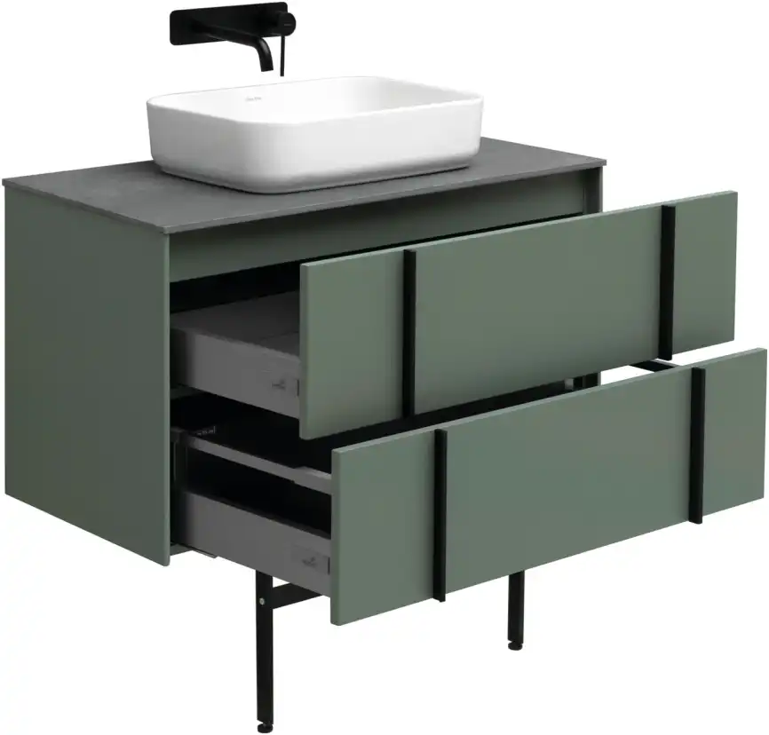 Тумба под раковину Allen Brau Reality 90 1.32006.CGM олива матовый фото 32