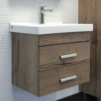 Тумба с умывальником Comforty Никосия 60П Дуб темный, 00-00008853 фото 1