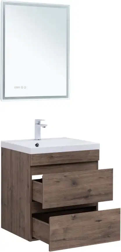 Тумба под раковину Aquanet Нота New 60 дуб веллингтон табак 334191 фото 6