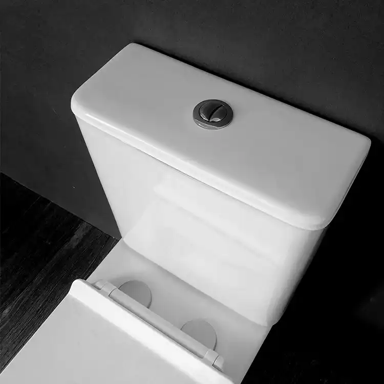 Унитаз-компакт CeramaLux 1217-1А, безободковый, с бачком и сидением микролифт Белый фото 4