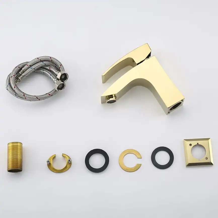 Смеситель для раковины Gappo G1007-13, Золото глянцевое фото 7