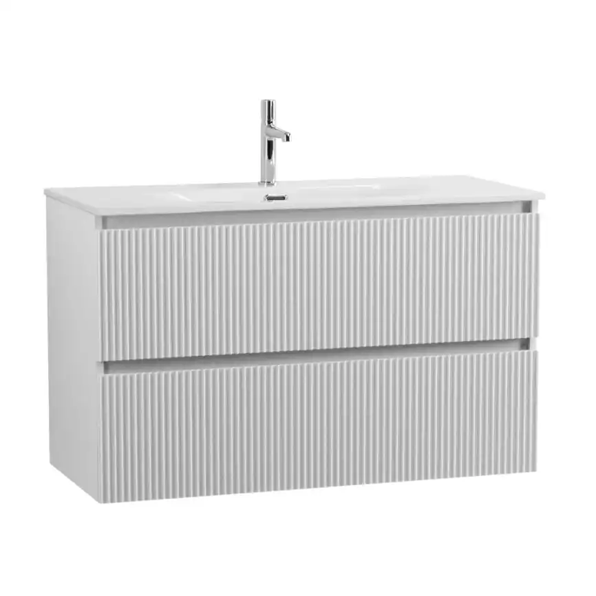 Тумба под раковину BelBagno UNO-MINI-1000-2C-SO-BO подвесная, Bianco Opaco фото 2