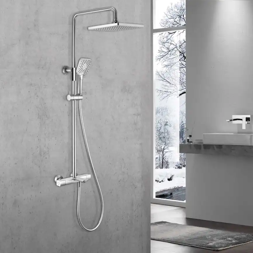 Душевая система  Vincea Next VSFS-1N1TCH VSFS-1N1TCH  с термостатом, хром фото 1