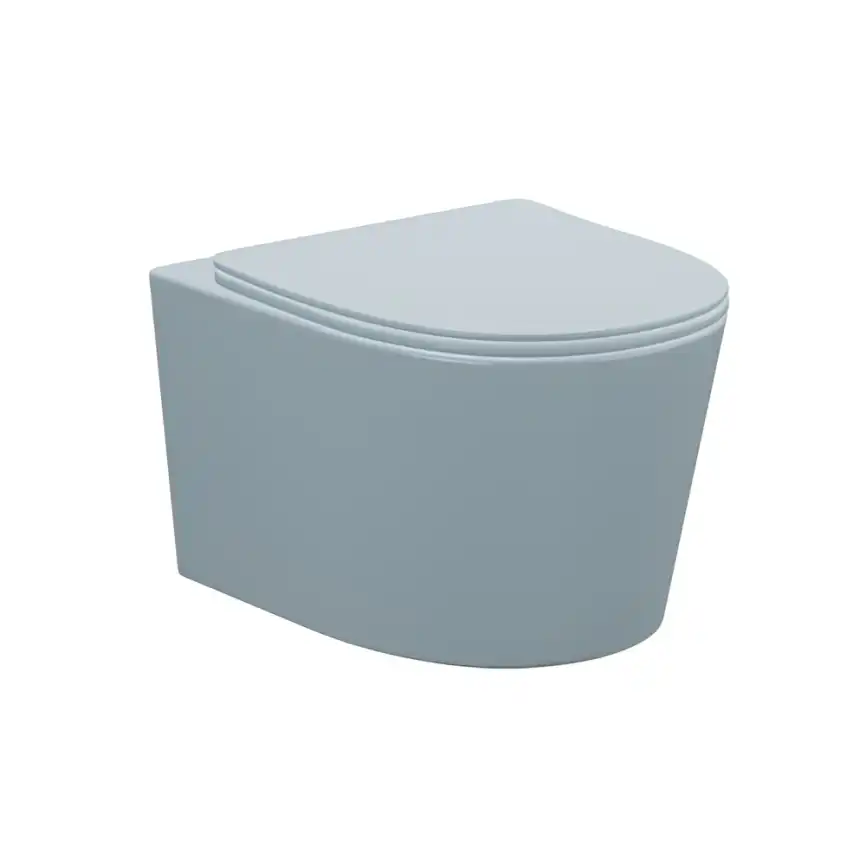 Унитаз подвесной AVS Спектр 813-0005-MHL безободковый, голубой матовый фото 1