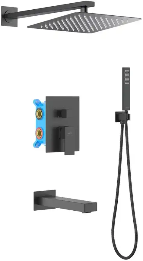 Душевая система Aquatek ЛИБРА AQ1673MB, Черный матовый фото 1