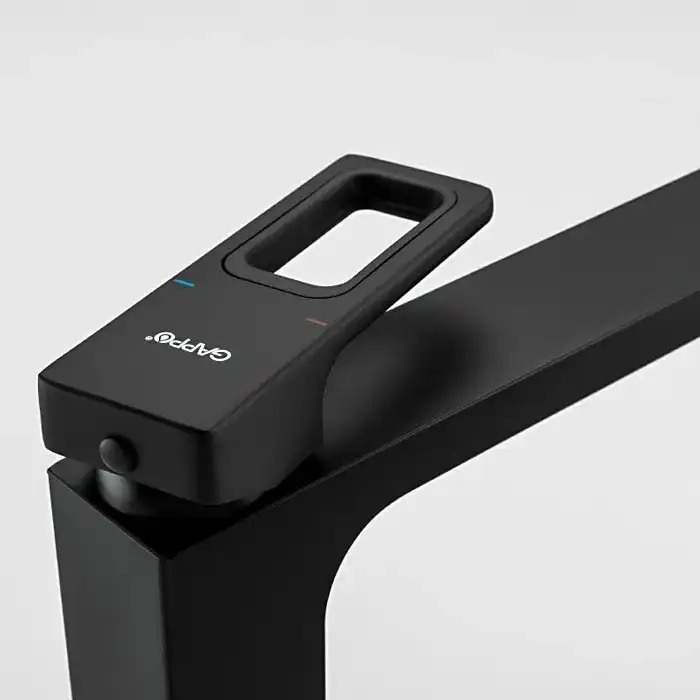 Смеситель для раковины Gappo G1017-62 высокий, Черный матовый фото 4