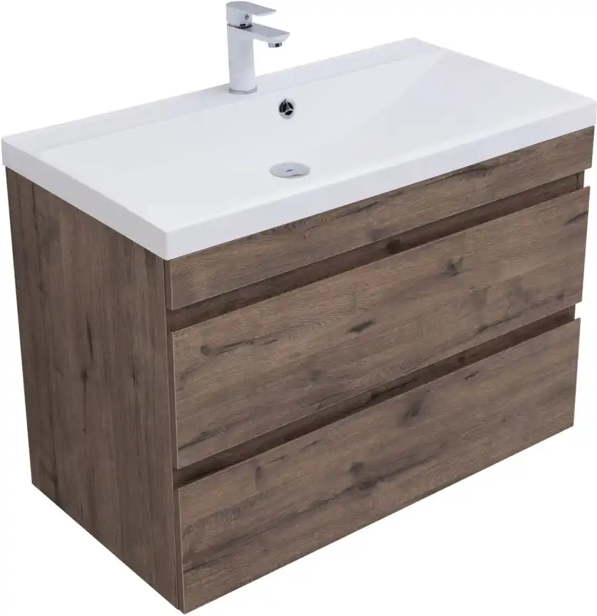 Тумба под раковину Aquanet Нота New 90 дуб веллингтон табак, 334193 фото 5