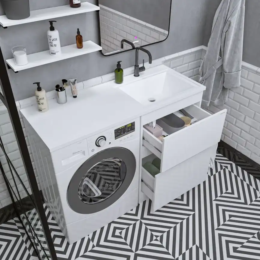 Раковина Grossman Марсал 120 правая, белая фото 2