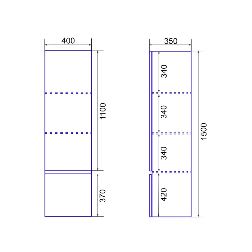 Шкаф-пенал Azario Velluto 40 CS00088605, подвесной, Белый матовый фото 10