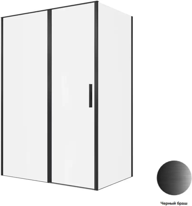 Душевой уголок Allen Brau Priority 140x90 3.31036.BBA + 3.31045.BBA черный браш фото 1