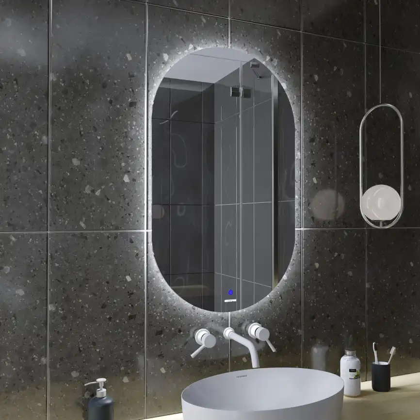 Зеркало Grossman NERO-промо 50х90 245090 с подстветкой, сенсорный выключатель фото 2