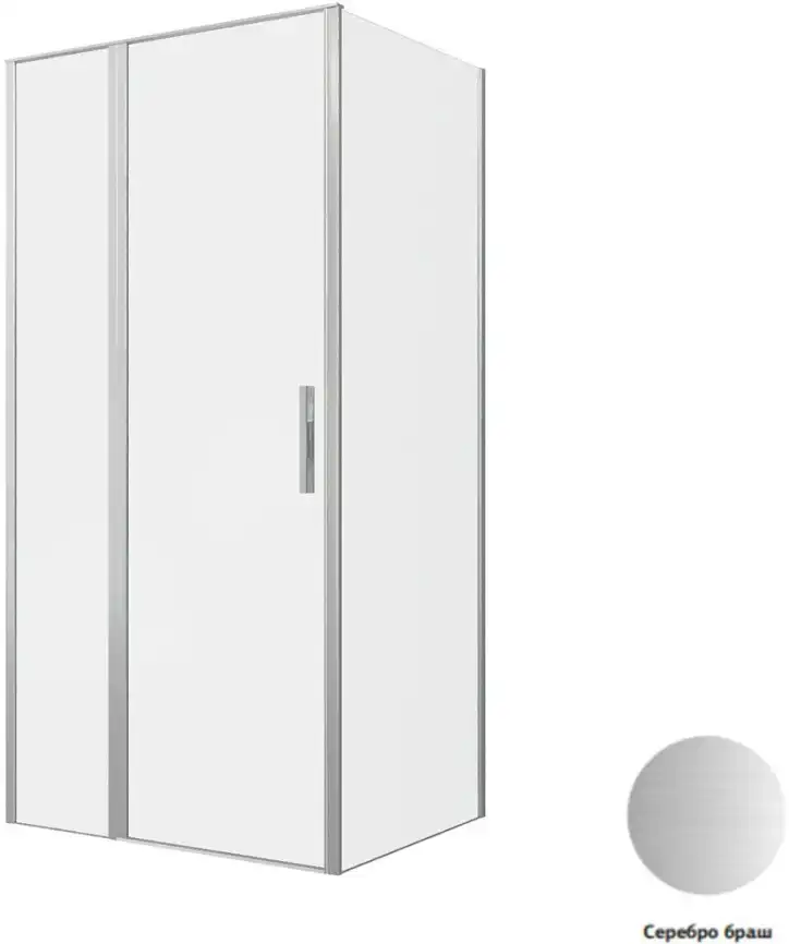 Душевой уголок Allen Brau Priority 100x90 3.31029.BA + 3.31044.BA серебро браш фото 1