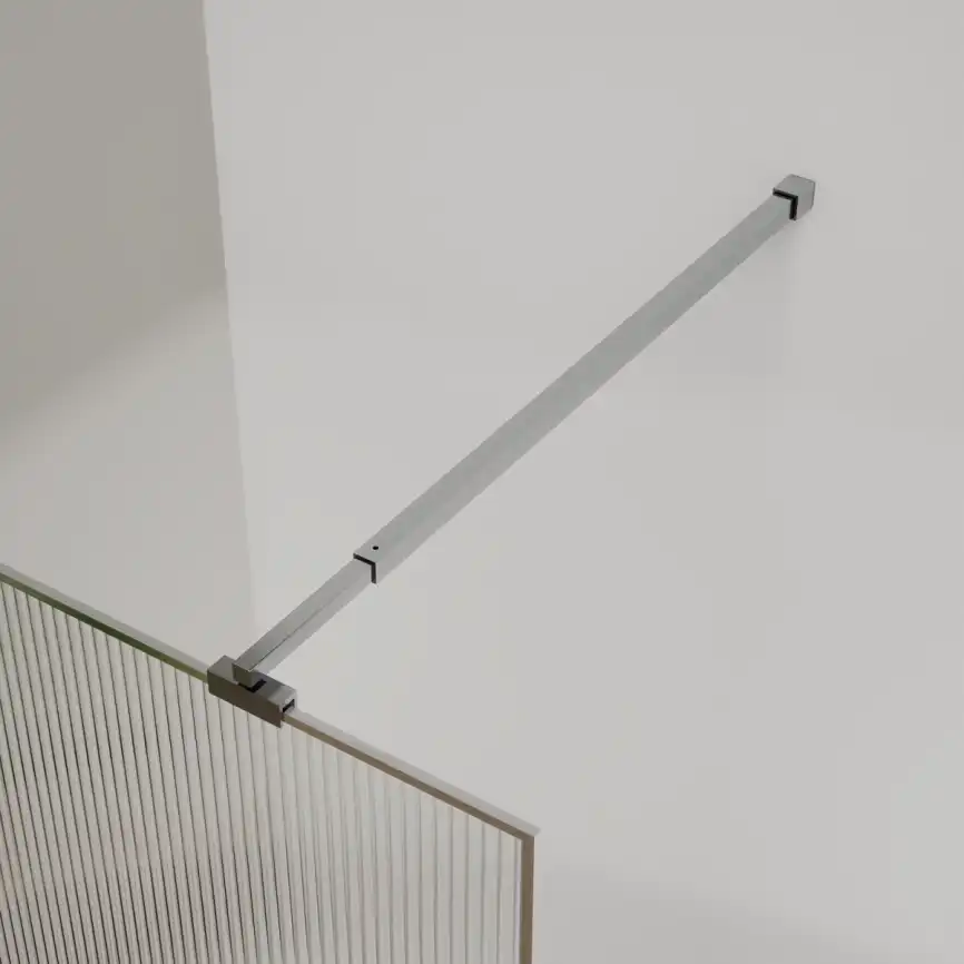 Душевая перегородка Azario Walk-in 90 AZ-271-90-MGR-CRF стекло 8 мм рифленое, профиль Графит матовый фото 5