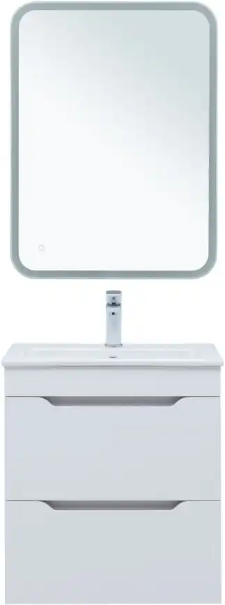 Тумба под раковину Aquanet Практика 60 белый глянец, 347963 фото 9
