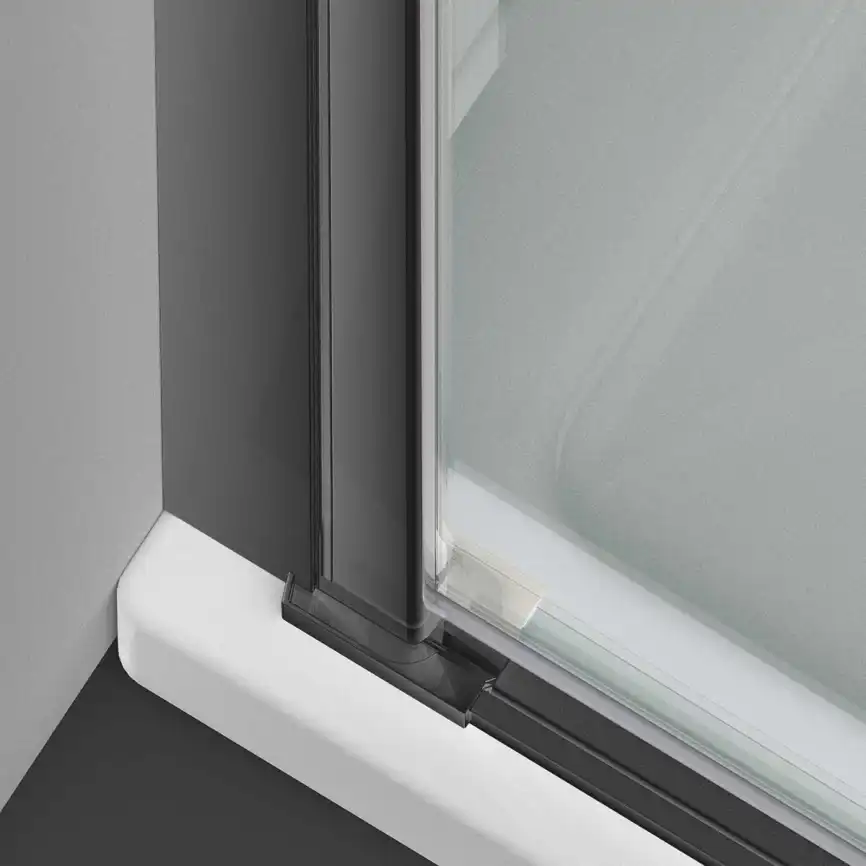Душевая дверь Vincea Alpha 90 VDP-3AL900CLGM, распашная, профиль вороненая сталь, стекло прозрачное фото 4