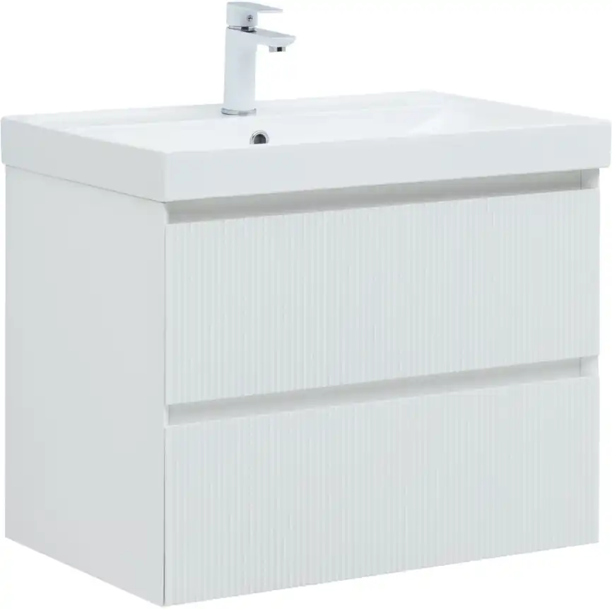 Тумба под раковину Aquanet Альтера 70 белый матовый, подвесная, 337155 фото 1