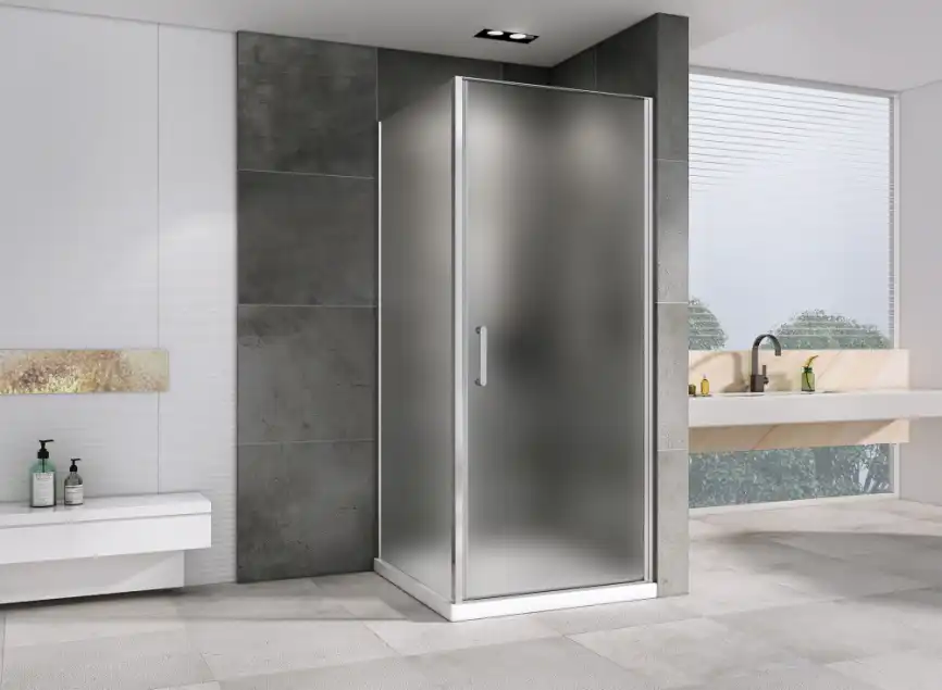 Душевой уголок ABBER Sonnenstrand 80х90 см, AG04080M-S90M, профиль хром, стекло матовое фото 2