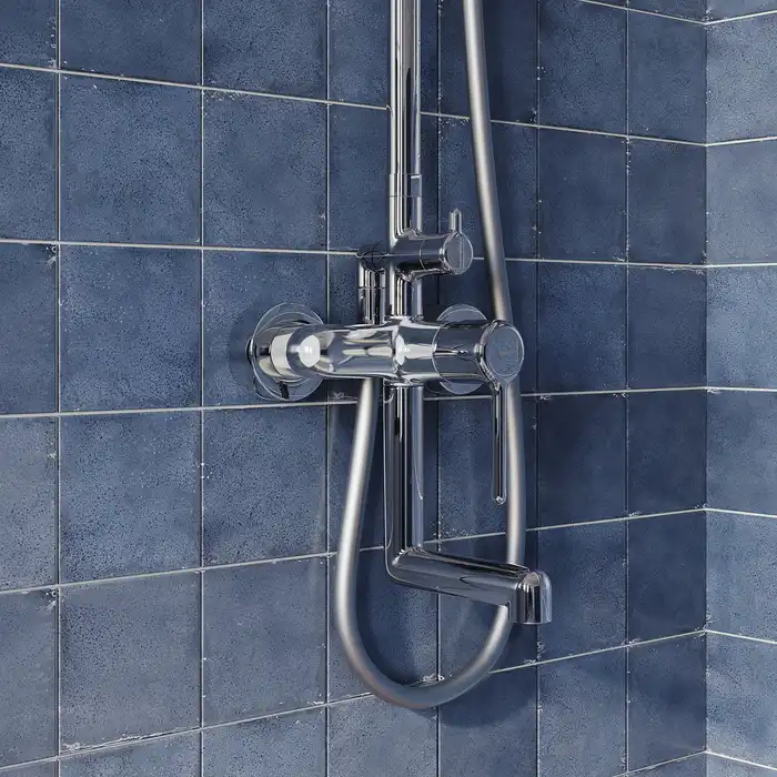 Душевая система IDDIS Aiger AIGSB3Fi06 для ванны с изливом цвет, Глянцевый хром фото 5