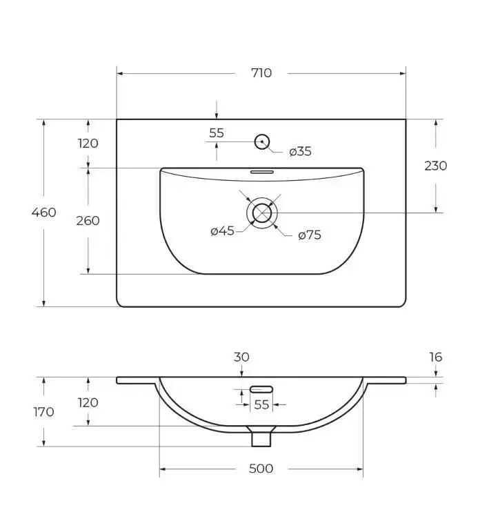 Тумба под раковину BelBagno UNO-700-2C-SO-BO подвесная, Bianco Opaco фото 15