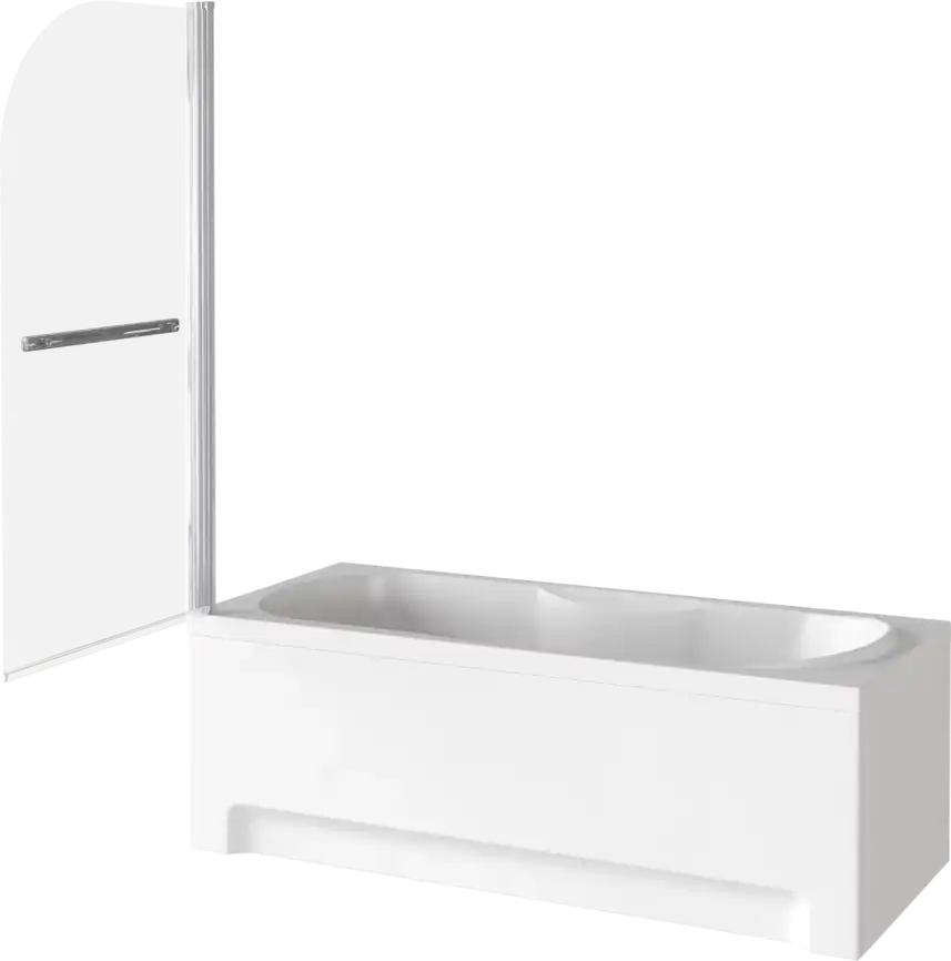 Шторка для ванны Good Door SCREEN H-HT-80-C-CH 80 см, ПД00087, профиль Хром, стекло Прозрачное фото 3