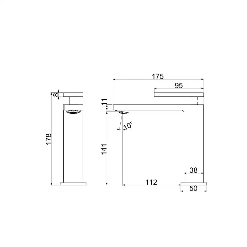 Смеситель для раковины Vincea Dice VBF-2DS1GM однорычажный, вороненая сталь фото 3