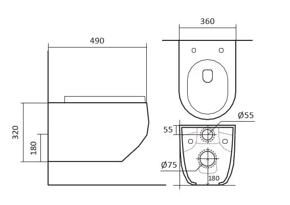 Подвесной унитаз Aquatek Европа AQ1900-00 безободковый, с сиденьем микролифт, Белый фото 2