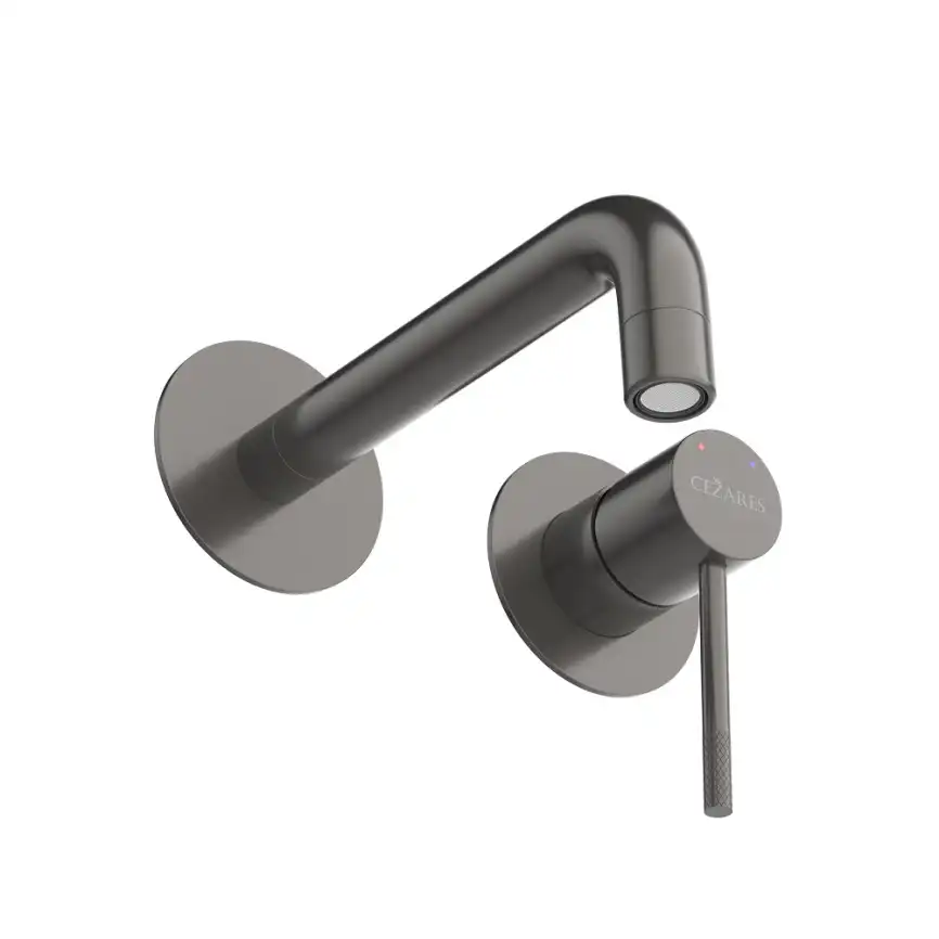 Смеситель для раковины  Cezares RELAX-BLI2-1-GM-W0 встраиваемый, Оружейная сталь фото 3