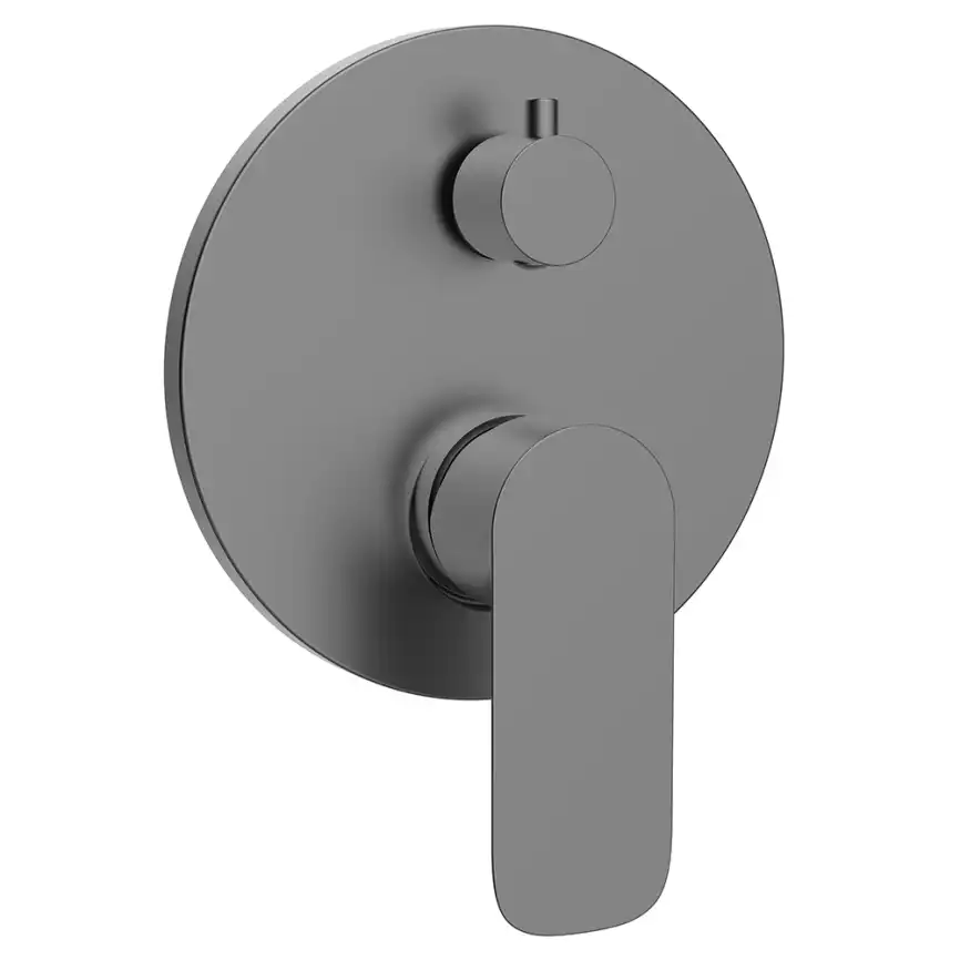 Смеситель для ванны AVS Basic 811-704-GM встраиваемый, с внутренней частью, оружейная сталь фото 1