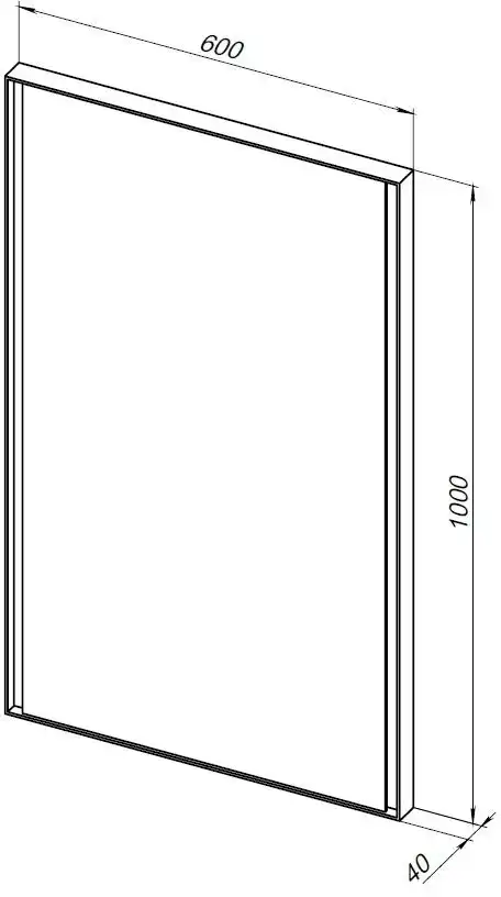 Зеркало Allen Brau Infinity 60х100 1.21019.BL с подстветкой, сенсорный выключатель, Черный фото 2