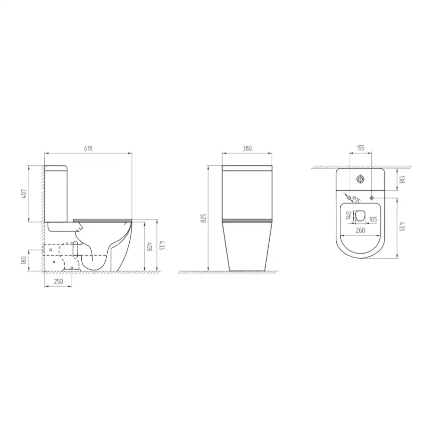 Унитаз-компакт AVS Импульс 813-0003-MB безободковый, черный матовый фото 3