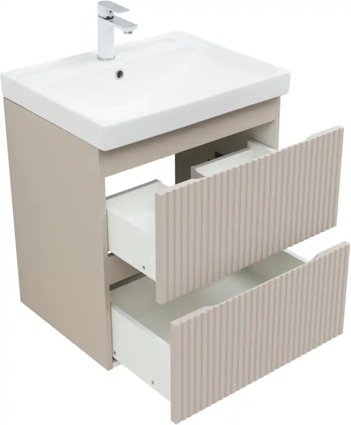Тумба под раковину Aquanet Джейн (Flat) 60 бежевый, 343975 фото 6