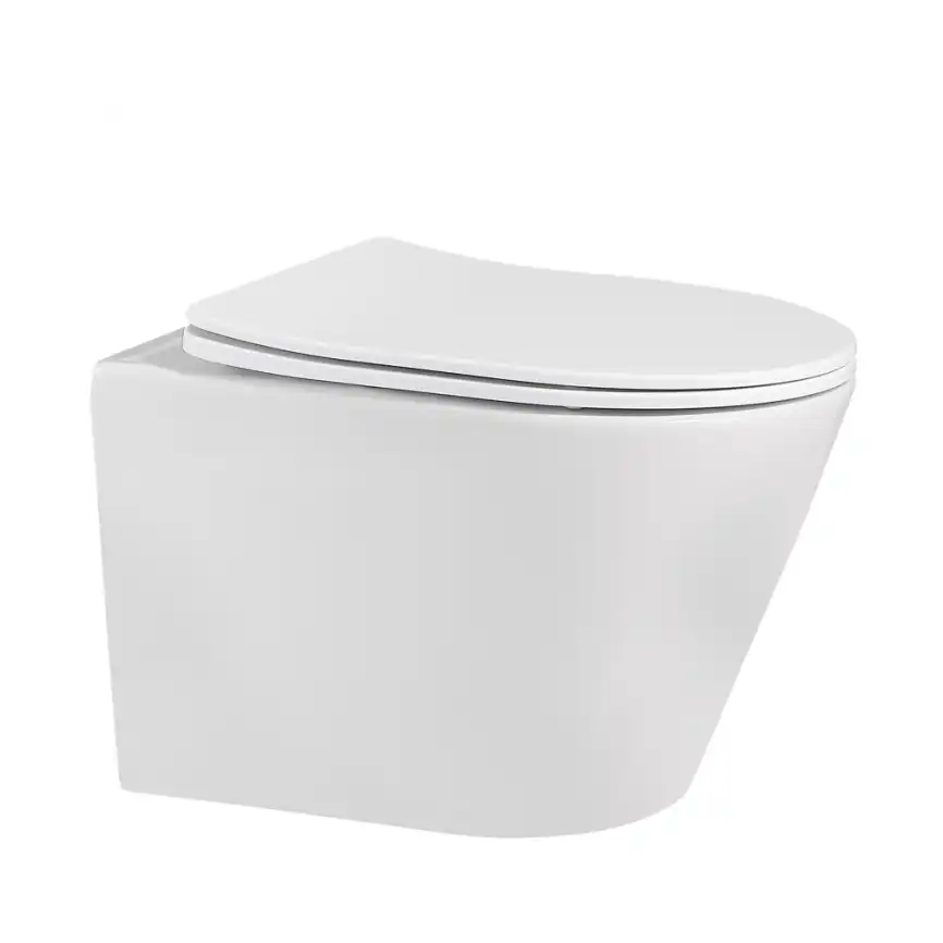 Подвесной унитаз ABBER Bequem AC1102 белый, безободковый, с сиденьем микролифт фото 1