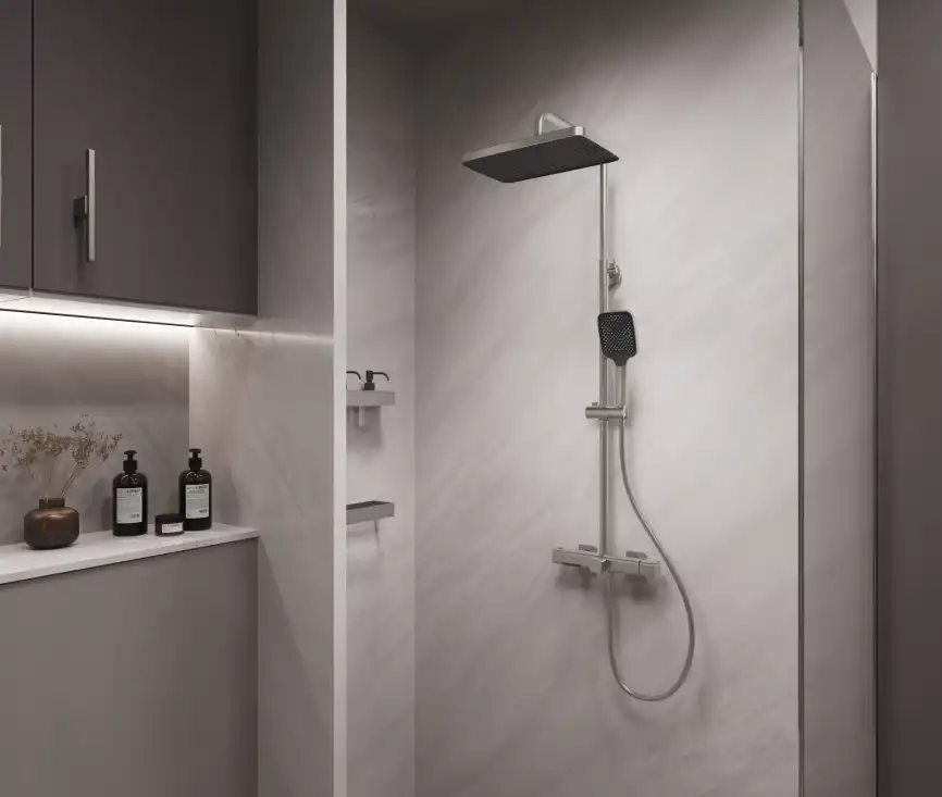 Душевая система  Vincea Core VSFS-4CO1BN VSFS-4CO1BN для ванны с изливом, брашированный никель фото 2