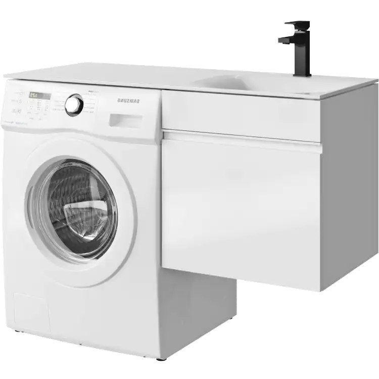 Тумба с раковиной подвесная Aqwella Duet 115 см, DU01051R, цвет Белый фото 1