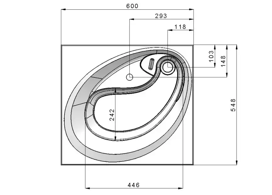Раковина Grossman Alvaro 60 на стиральную машину, белая фото 4