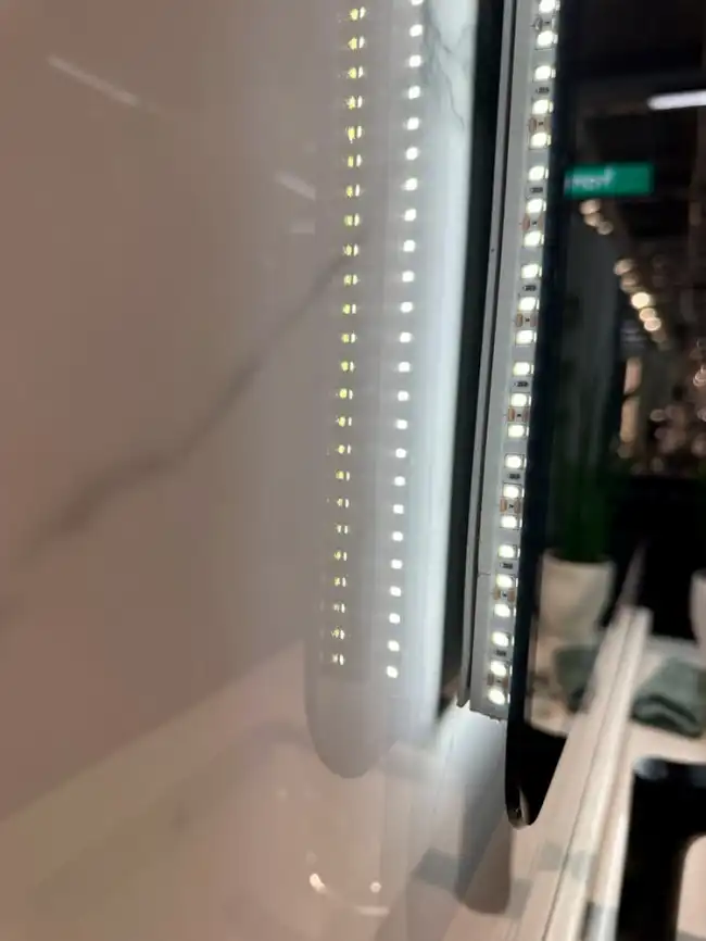 Зеркало с подсветкой AVS Неро 120x80 см, черное фото 3