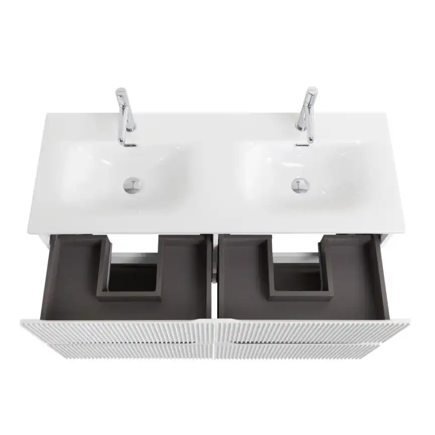 Тумба под раковину BelBagno UNO-1200-4C-SO-BO подвесная, Bianco Opaco фото 5